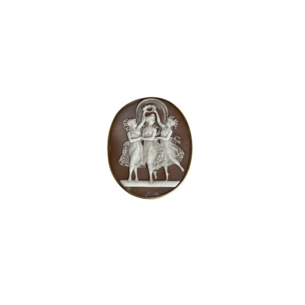 Pendentif vintage or et camée