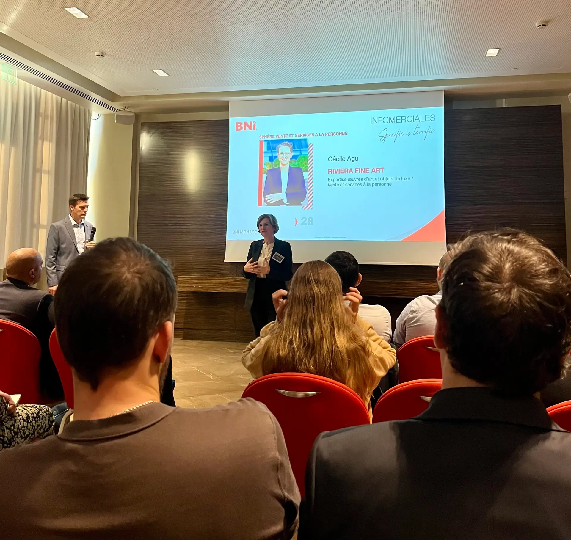Conférence BNI Monaco one - Cécile Agu